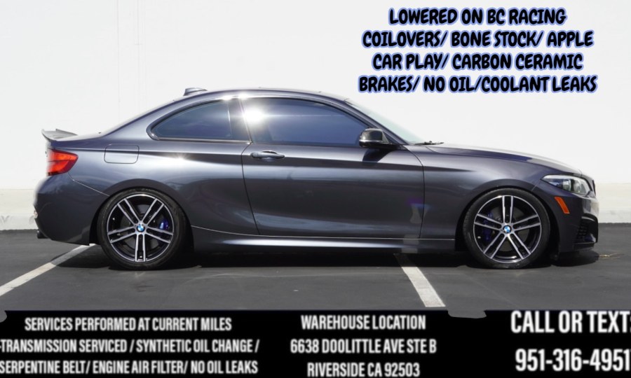 2018 F22 BMW B58 M240i (BC RACING SUSPENSION) (HARMOM KARDONS) C.C.BRAKES, available for sale in Riverside, California | Big Timin Motors LLC. Riverside, California 2018 F22 BMW B58 M240i (BC RACING SUSPENSION) (HARMOM KARDONS) C.C.BRAKES, available for sale in Riverside, California | Big Timin Motors LLC. Riverside, California