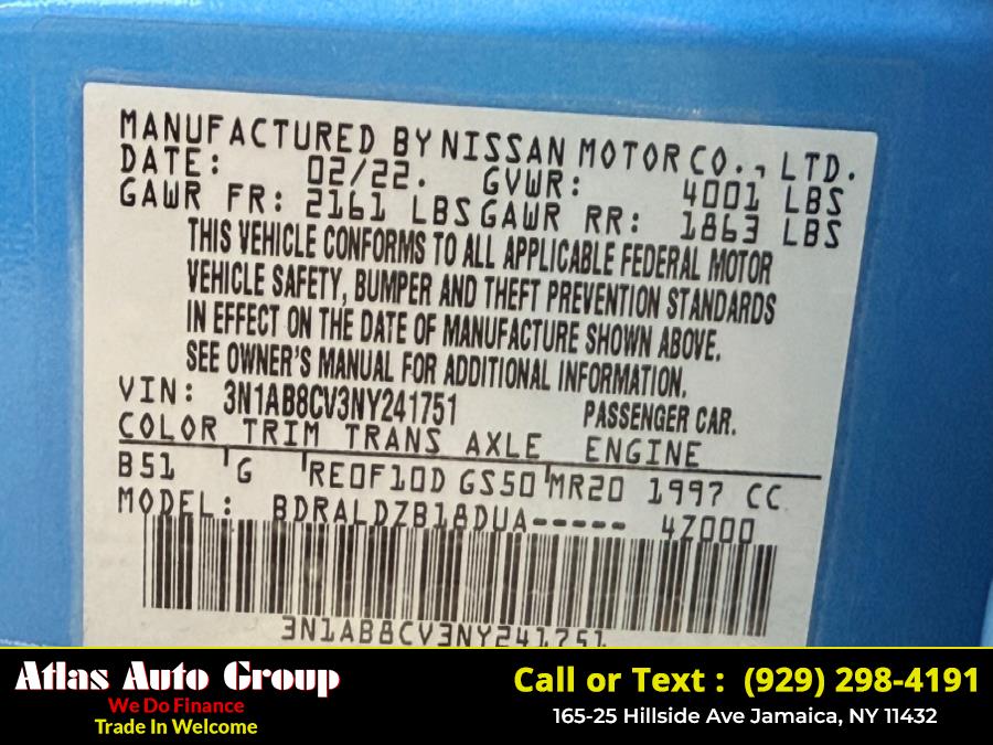 2022 Nissan Sentra SV CVT, available for sale in Jamaica, New York | Atlas Auto Group. Jamaica, New York 2022 Nissan Sentra SV CVT, available for sale in Jamaica, New York | Atlas Auto Group. Jamaica, New York