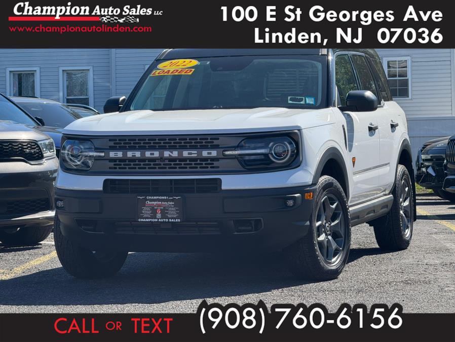 2022 Ford Bronco Sport Badlands 4x4, available for sale in Linden, New Jersey | Champion Used Auto Sales. Linden, New Jersey 2022 Ford Bronco Sport Badlands 4x4, available for sale in Linden, New Jersey | Champion Used Auto Sales. Linden, New Jersey