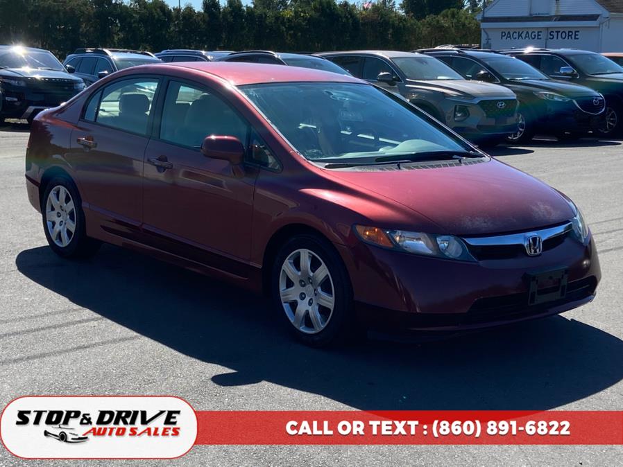 2007 Honda Civic Sdn 4dr AT LX, available for sale in East Windsor, Connecticut | Stop & Drive Auto Sales. East Windsor, Connecticut 2007 Honda Civic Sdn 4dr AT LX, available for sale in East Windsor, Connecticut | Stop & Drive Auto Sales. East Windsor, Connecticut