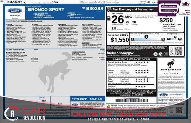 2021 Ford Bronco Sport Big Bend 4X4, available for sale in Avenel, New Jersey | Car Revolution. Avenel, New Jersey 2021 Ford Bronco Sport Big Bend 4X4, available for sale in Avenel, New Jersey | Car Revolution. Avenel, New Jersey