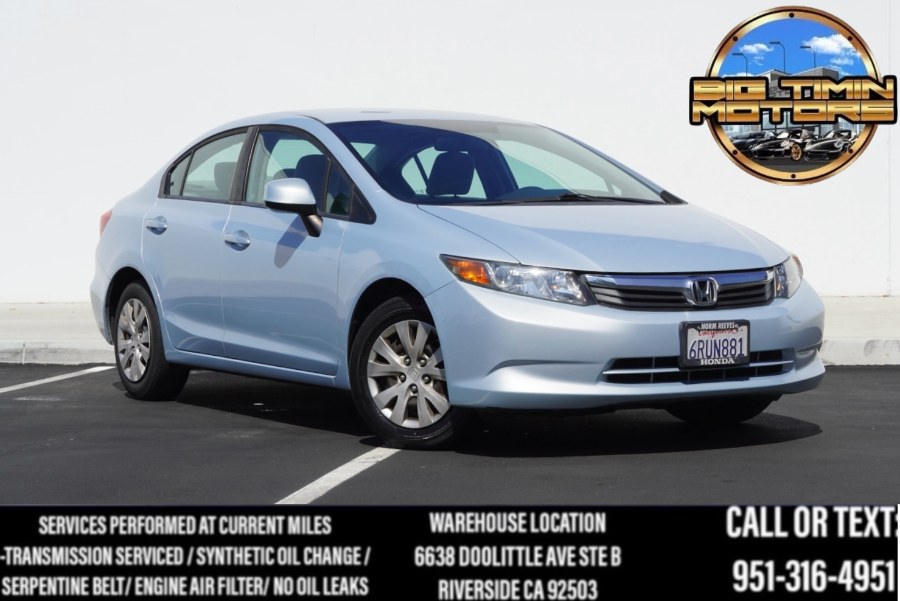 2012 Honda Civic Sdn LX 4dr Auto, available for sale in Riverside, California | Big Timin Motors LLC. Riverside, California 2012 Honda Civic Sdn LX 4dr Auto, available for sale in Riverside, California | Big Timin Motors LLC. Riverside, California