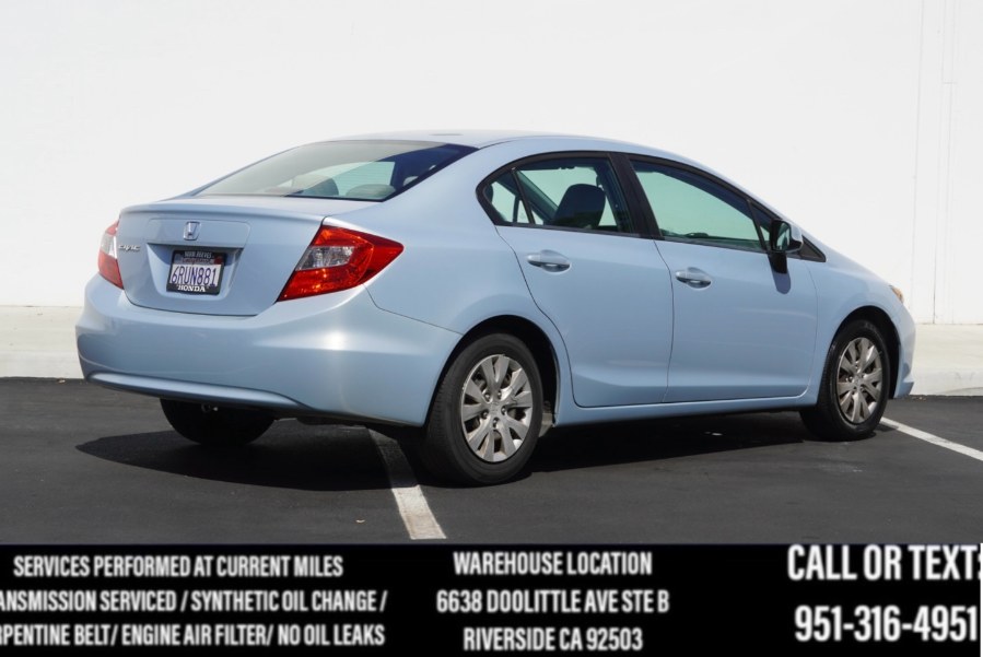 2012 Honda Civic Sdn LX 4dr Auto, available for sale in Riverside, California | Big Timin Motors LLC. Riverside, California 2012 Honda Civic Sdn LX 4dr Auto, available for sale in Riverside, California | Big Timin Motors LLC. Riverside, California
