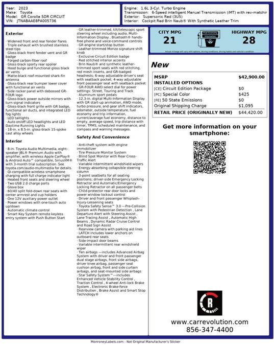 2023 Toyota Gr Corolla Circuit Edition Manual, available for sale in Maple Shade, New Jersey | Car Revolution. Maple Shade, New Jersey 2023 Toyota Gr Corolla Circuit Edition Manual, available for sale in Maple Shade, New Jersey | Car Revolution. Maple Shade, New Jersey