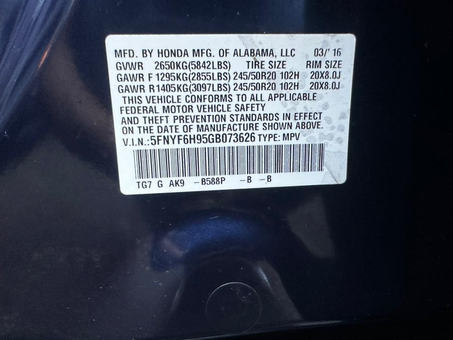 2016 Honda Pilot AWD 4dr Touring w/RES & Navi, available for sale in New Milford, Connecticut | New Milford Auto Sales. New Milford, Connecticut 2016 Honda Pilot AWD 4dr Touring w/RES & Navi, available for sale in New Milford, Connecticut | New Milford Auto Sales. New Milford, Connecticut