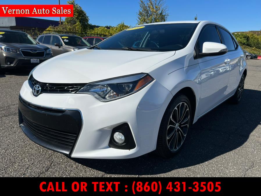 2016 Toyota Corolla 4dr Sdn CVT S (Natl), available for sale in Manchester, Connecticut | Vernon Auto Sale & Service. Manchester, Connecticut