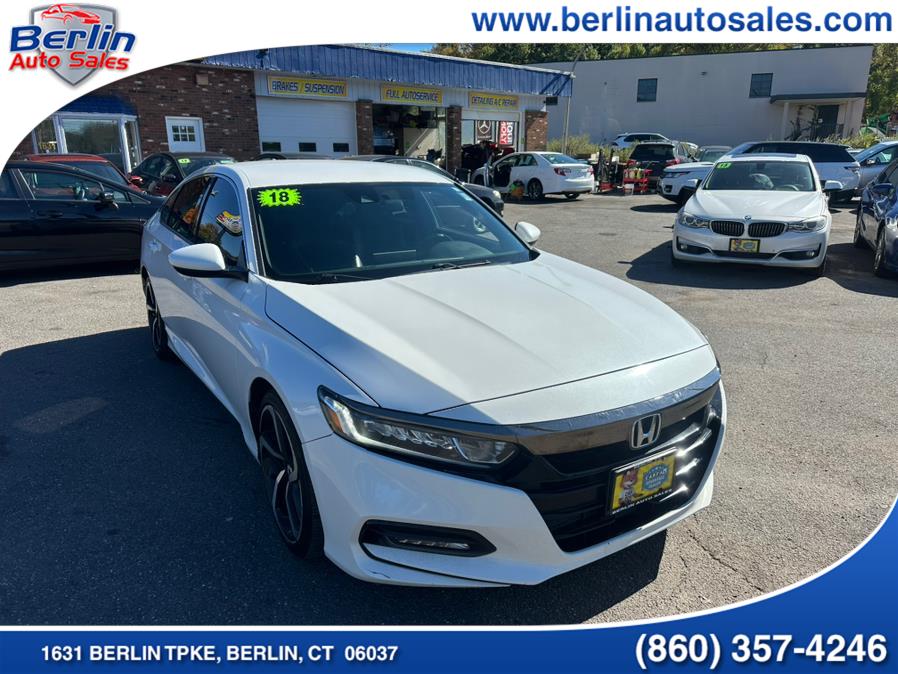 2018 Honda Accord Sedan Sport 1.5T CVT, available for sale in Berlin, Connecticut | Berlin Auto Sales LLC. Berlin, Connecticut 2018 Honda Accord Sedan Sport 1.5T CVT, available for sale in Berlin, Connecticut | Berlin Auto Sales LLC. Berlin, Connecticut
