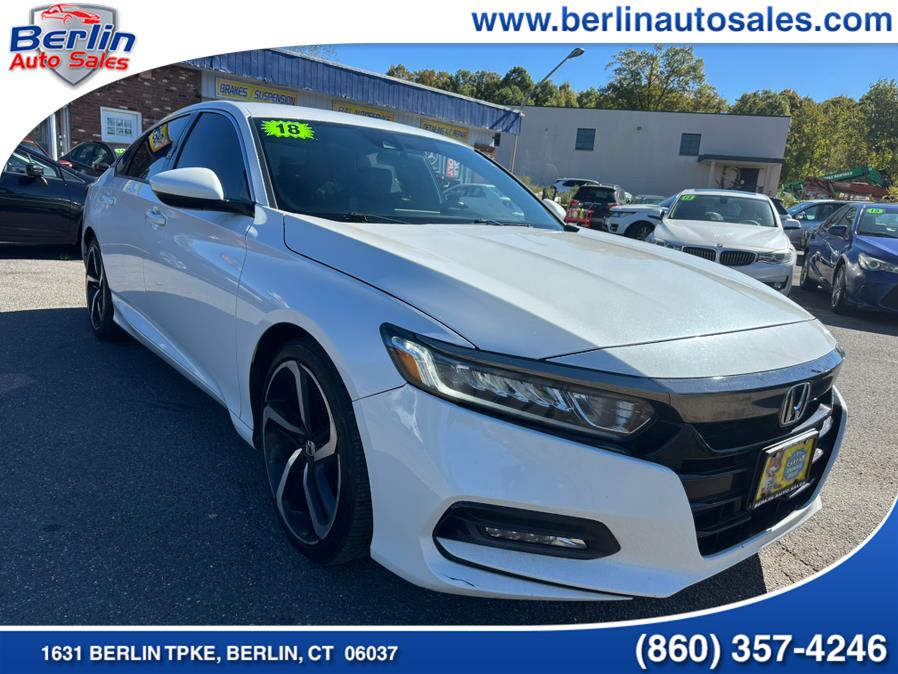 2018 Honda Accord Sedan Sport 1.5T CVT, available for sale in Berlin, Connecticut | Berlin Auto Sales LLC. Berlin, Connecticut 2018 Honda Accord Sedan Sport 1.5T CVT, available for sale in Berlin, Connecticut | Berlin Auto Sales LLC. Berlin, Connecticut
