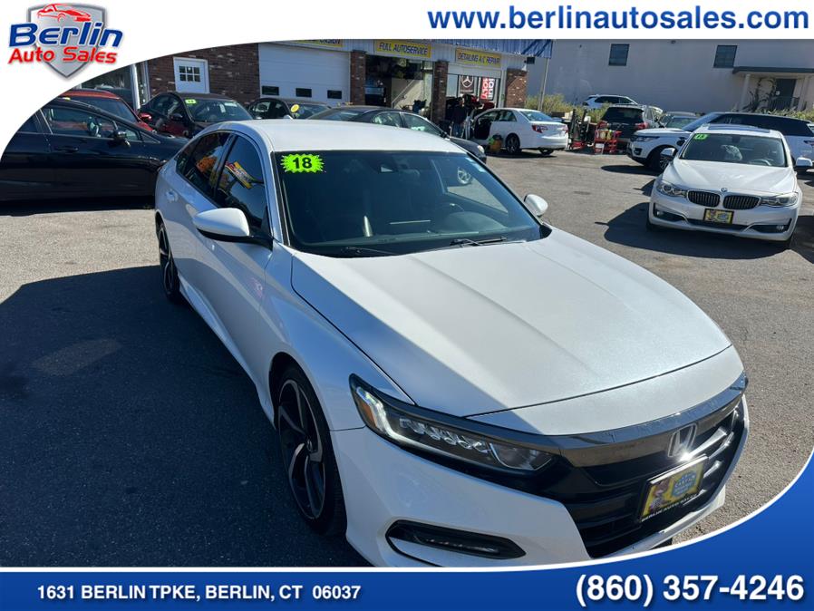 2018 Honda Accord Sedan Sport 1.5T CVT, available for sale in Berlin, Connecticut | Berlin Auto Sales LLC. Berlin, Connecticut 2018 Honda Accord Sedan Sport 1.5T CVT, available for sale in Berlin, Connecticut | Berlin Auto Sales LLC. Berlin, Connecticut