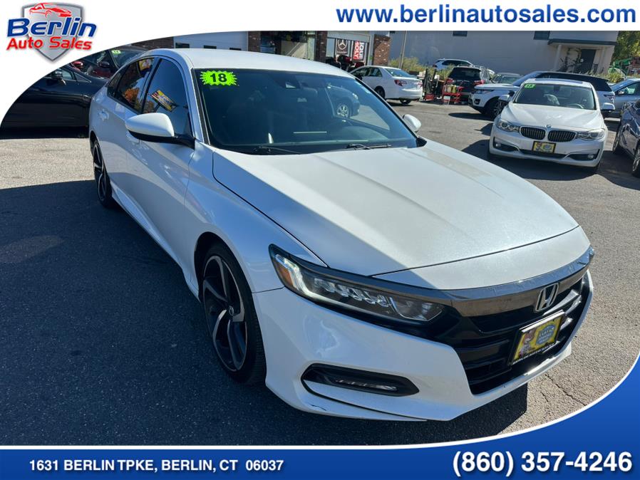 2018 Honda Accord Sedan Sport 1.5T CVT, available for sale in Berlin, Connecticut | Berlin Auto Sales LLC. Berlin, Connecticut 2018 Honda Accord Sedan Sport 1.5T CVT, available for sale in Berlin, Connecticut | Berlin Auto Sales LLC. Berlin, Connecticut