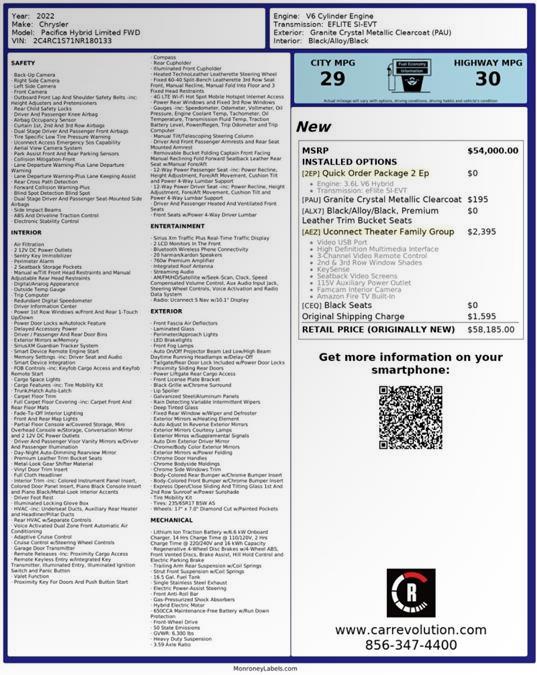 2022 Chrysler Pacifica Hybrid Limited FWD, available for sale in Maple Shade, New Jersey | Car Revolution. Maple Shade, New Jersey 2022 Chrysler Pacifica Hybrid Limited FWD, available for sale in Maple Shade, New Jersey | Car Revolution. Maple Shade, New Jersey