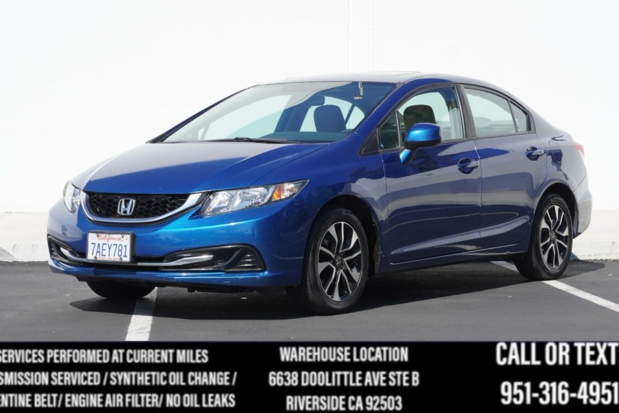 2013 Honda Civic Sdn EX EX (SUNROOF), available for sale in Riverside, California | Big Timin Motors LLC. Riverside, California 2013 Honda Civic Sdn EX EX (SUNROOF), available for sale in Riverside, California | Big Timin Motors LLC. Riverside, California