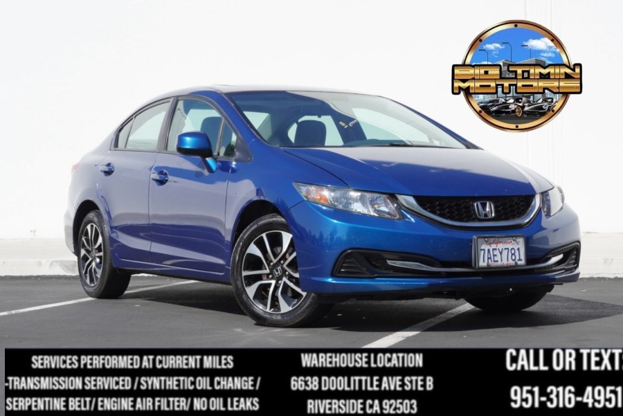 2013 Honda Civic Sdn EX EX (SUNROOF), available for sale in Riverside, California | Big Timin Motors LLC. Riverside, California 2013 Honda Civic Sdn EX EX (SUNROOF), available for sale in Riverside, California | Big Timin Motors LLC. Riverside, California