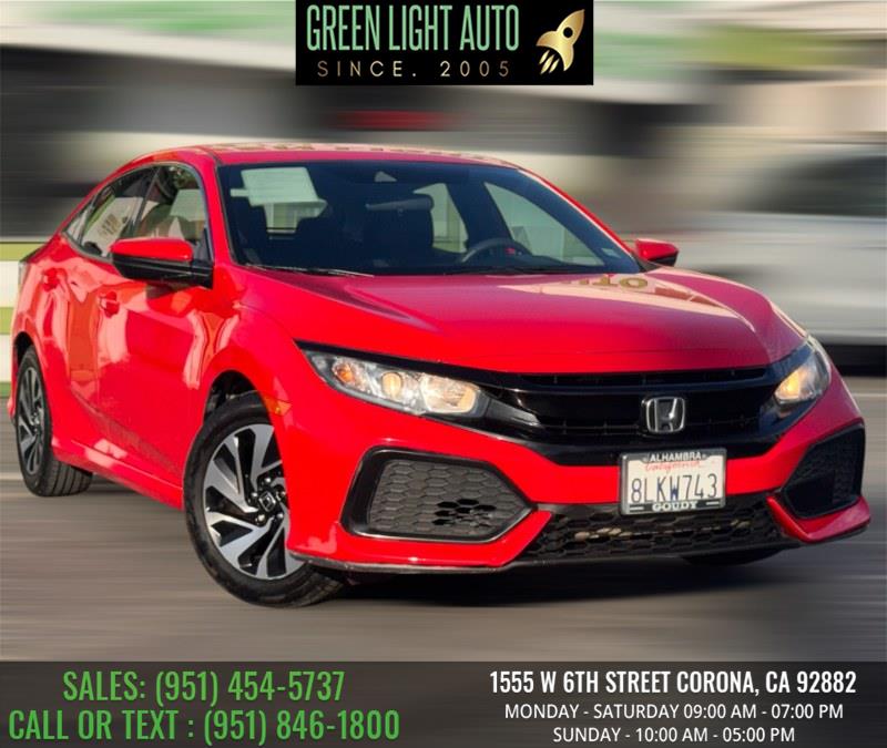Used 2019 Honda Civic Hatchback in Corona, California | Green Light Auto. Corona, California