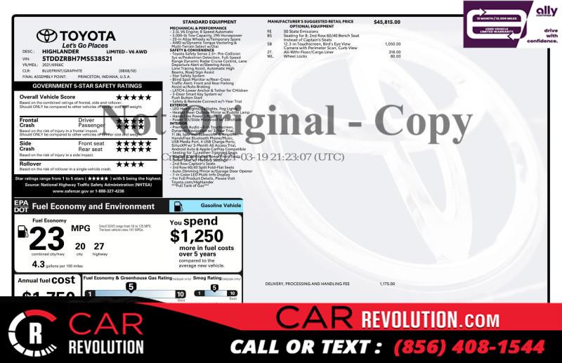 Used 2021 Toyota Highlander in Avenel, New Jersey | Car Revolution. Avenel, New Jersey