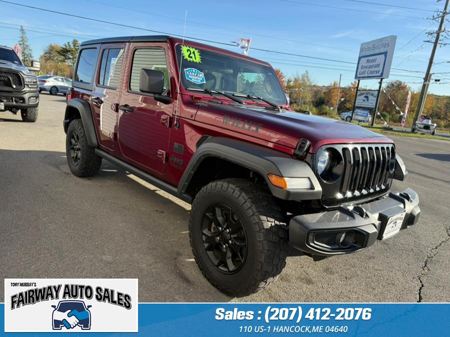 2021 Jeep Wrangler Unlimited Sport only 33K miles!! Unlimited Sport 4x4, available for sale in Hancock, Maine | Fairway Auto Sales. Hancock, Maine 2021 Jeep Wrangler Unlimited Sport only 33K miles!! Unlimited Sport 4x4, available for sale in Hancock, Maine | Fairway Auto Sales. Hancock, Maine