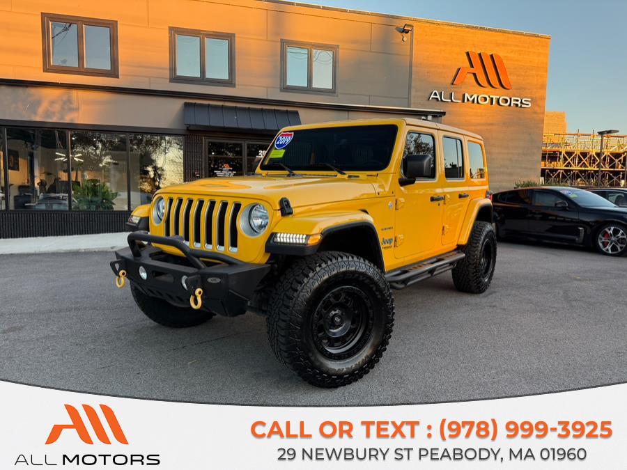 2019 Jeep Wrangler Unlimited Sahara 4x4, available for sale in Peabody, Massachusetts | All Motors. Peabody, Massachusetts 2019 Jeep Wrangler Unlimited Sahara 4x4, available for sale in Peabody, Massachusetts | All Motors. Peabody, Massachusetts