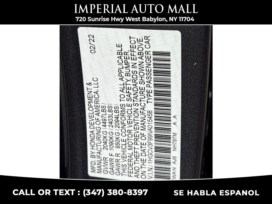 2022 Honda Accord Hybrid Touring Sedan, available for sale in West Babylon, New York | Imperial Auto Mall. West Babylon, New York 2022 Honda Accord Hybrid Touring Sedan, available for sale in West Babylon, New York | Imperial Auto Mall. West Babylon, New York