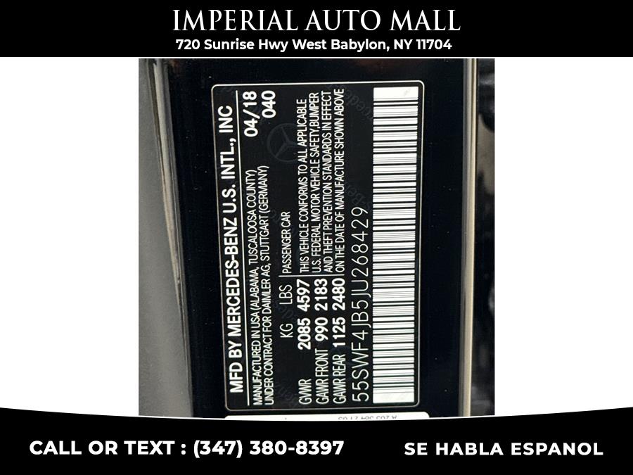 2018 Mercedes-Benz C-Class C 300 Sedan, available for sale in West Babylon, New York | Imperial Auto Mall. West Babylon, New York 2018 Mercedes-Benz C-Class C 300 Sedan, available for sale in West Babylon, New York | Imperial Auto Mall. West Babylon, New York
