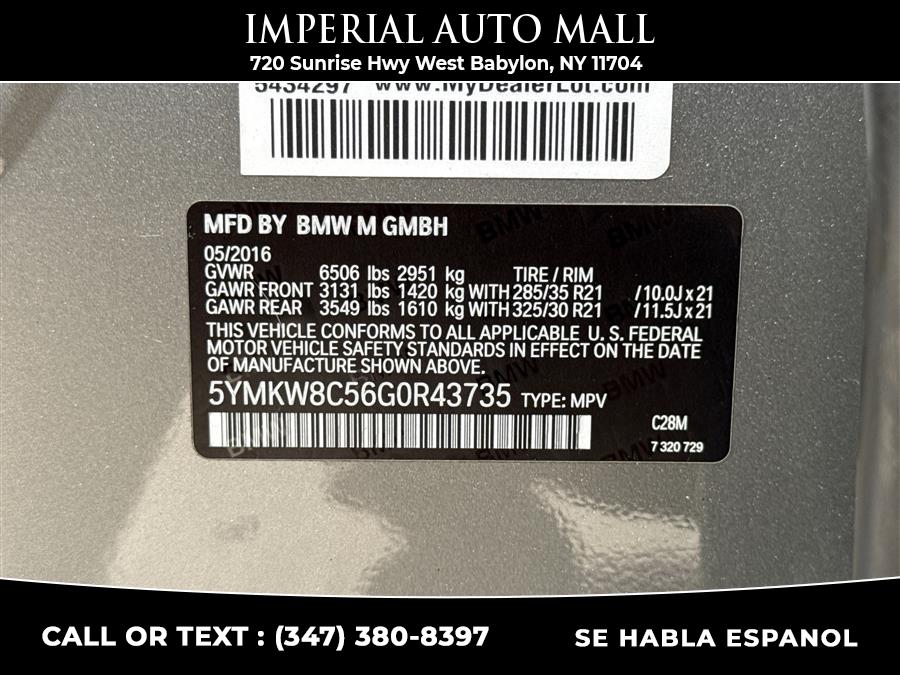 2016 BMW X6 M AWD 4dr, available for sale in West Babylon, New York | Imperial Auto Mall. West Babylon, New York 2016 BMW X6 M AWD 4dr, available for sale in West Babylon, New York | Imperial Auto Mall. West Babylon, New York
