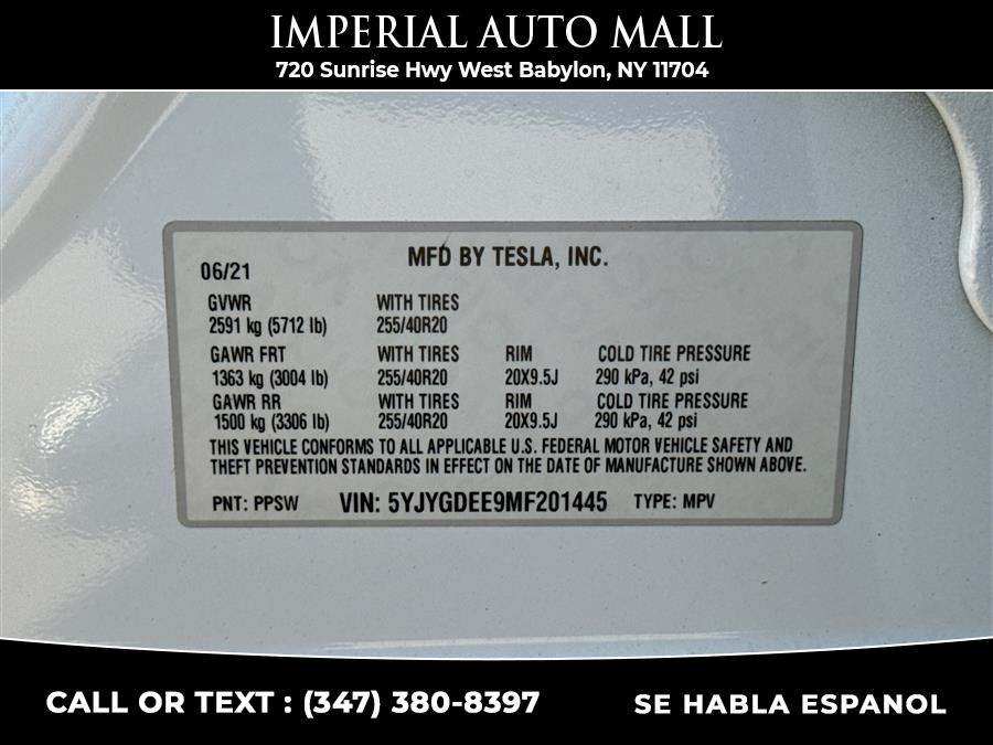 2021 Tesla Model Y Long Range AWD, available for sale in West Babylon, New York | Imperial Auto Mall. West Babylon, New York 2021 Tesla Model Y Long Range AWD, available for sale in West Babylon, New York | Imperial Auto Mall. West Babylon, New York