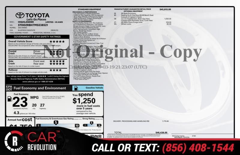 Used 2021 Toyota Highlander in Maple Shade, New Jersey | Car Revolution. Maple Shade, New Jersey