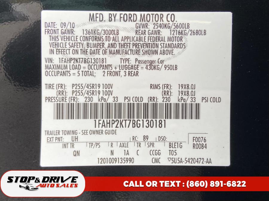 2011 Ford Taurus 4dr Sdn SHO AWD, available for sale in East Windsor, Connecticut | Stop & Drive Auto Sales. East Windsor, Connecticut 2011 Ford Taurus 4dr Sdn SHO AWD, available for sale in East Windsor, Connecticut | Stop & Drive Auto Sales. East Windsor, Connecticut