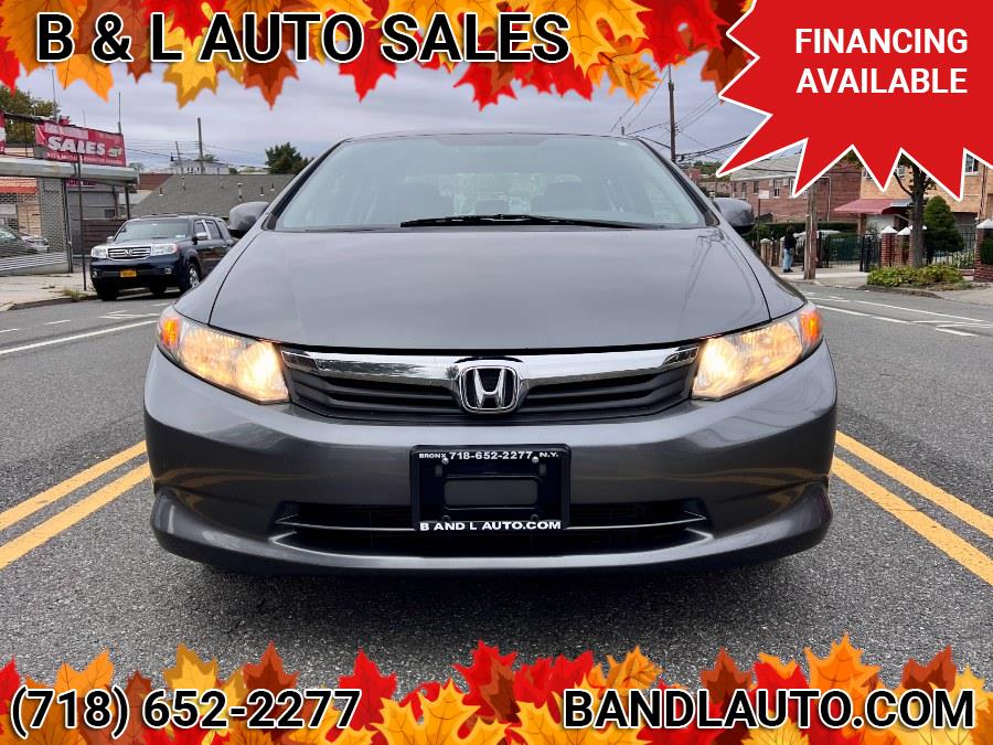 2012 Honda Civic Sedan 4dr Auto LX PZEV, available for sale in Bronx, New York | B & L Auto Sales LLC. Bronx, New York 2012 Honda Civic Sedan 4dr Auto LX PZEV, available for sale in Bronx, New York | B & L Auto Sales LLC. Bronx, New York