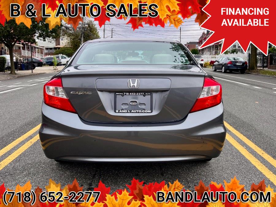 2012 Honda Civic Sedan 4dr Auto LX PZEV, available for sale in Bronx, New York | B & L Auto Sales LLC. Bronx, New York 2012 Honda Civic Sedan 4dr Auto LX PZEV, available for sale in Bronx, New York | B & L Auto Sales LLC. Bronx, New York