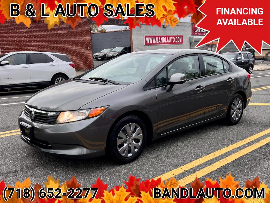 2012 Honda Civic Sedan 4dr Auto LX PZEV, available for sale in Bronx, New York | B & L Auto Sales LLC. Bronx, New York 2012 Honda Civic Sedan 4dr Auto LX PZEV, available for sale in Bronx, New York | B & L Auto Sales LLC. Bronx, New York
