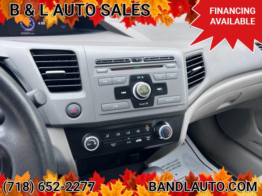 2012 Honda Civic Sedan 4dr Auto LX PZEV, available for sale in Bronx, New York | B & L Auto Sales LLC. Bronx, New York 2012 Honda Civic Sedan 4dr Auto LX PZEV, available for sale in Bronx, New York | B & L Auto Sales LLC. Bronx, New York