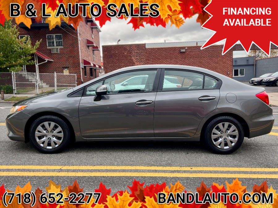 2012 Honda Civic Sedan 4dr Auto LX PZEV, available for sale in Bronx, New York | B & L Auto Sales LLC. Bronx, New York 2012 Honda Civic Sedan 4dr Auto LX PZEV, available for sale in Bronx, New York | B & L Auto Sales LLC. Bronx, New York