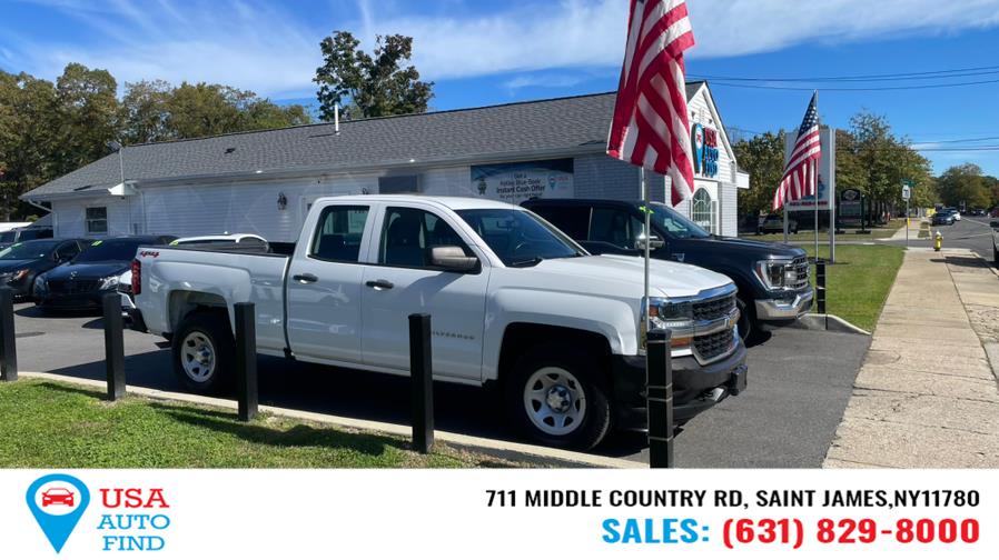 2018 Chevrolet Silverado 1500 4WD Double Cab 143.5" Work Truck, available for sale in Saint James, New York | USA Auto Find. Saint James, New York 2018 Chevrolet Silverado 1500 4WD Double Cab 143.5" Work Truck, available for sale in Saint James, New York | USA Auto Find. Saint James, New York