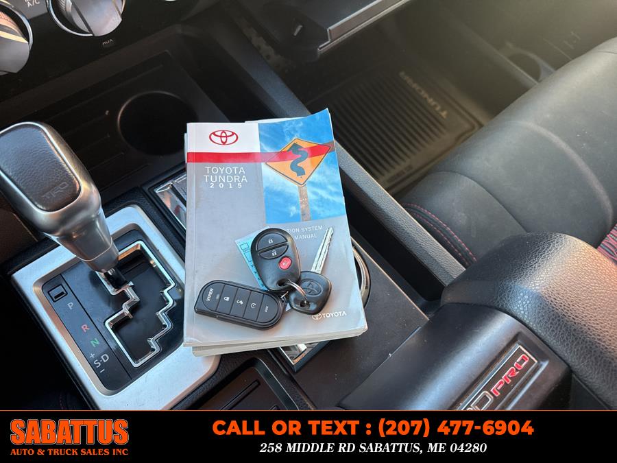 2015 Toyota Tundra 4WD Truck CrewMax 5.7L V8 6-Spd AT TRD Pro (Natl), available for sale in Sabattus, Maine | Sabattus Auto and Truck Sales Inc. Sabattus, Maine 2015 Toyota Tundra 4WD Truck CrewMax 5.7L V8 6-Spd AT TRD Pro (Natl), available for sale in Sabattus, Maine | Sabattus Auto and Truck Sales Inc. Sabattus, Maine