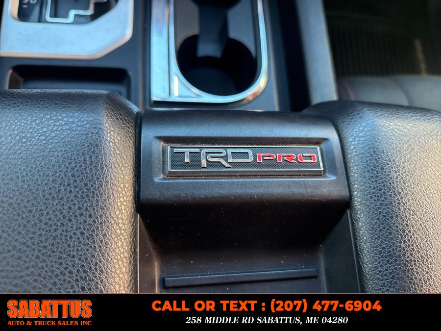 2015 Toyota Tundra 4WD Truck CrewMax 5.7L V8 6-Spd AT TRD Pro (Natl), available for sale in Sabattus, Maine | Sabattus Auto and Truck Sales Inc. Sabattus, Maine 2015 Toyota Tundra 4WD Truck CrewMax 5.7L V8 6-Spd AT TRD Pro (Natl), available for sale in Sabattus, Maine | Sabattus Auto and Truck Sales Inc. Sabattus, Maine