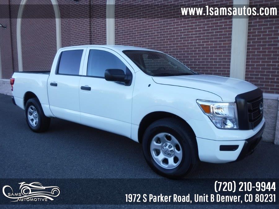 2023 Nissan Titan 4x4 Crew Cab S, available for sale in Denver, Colorado | Sam's Automotive. Denver, Colorado 2023 Nissan Titan 4x4 Crew Cab S, available for sale in Denver, Colorado | Sam's Automotive. Denver, Colorado