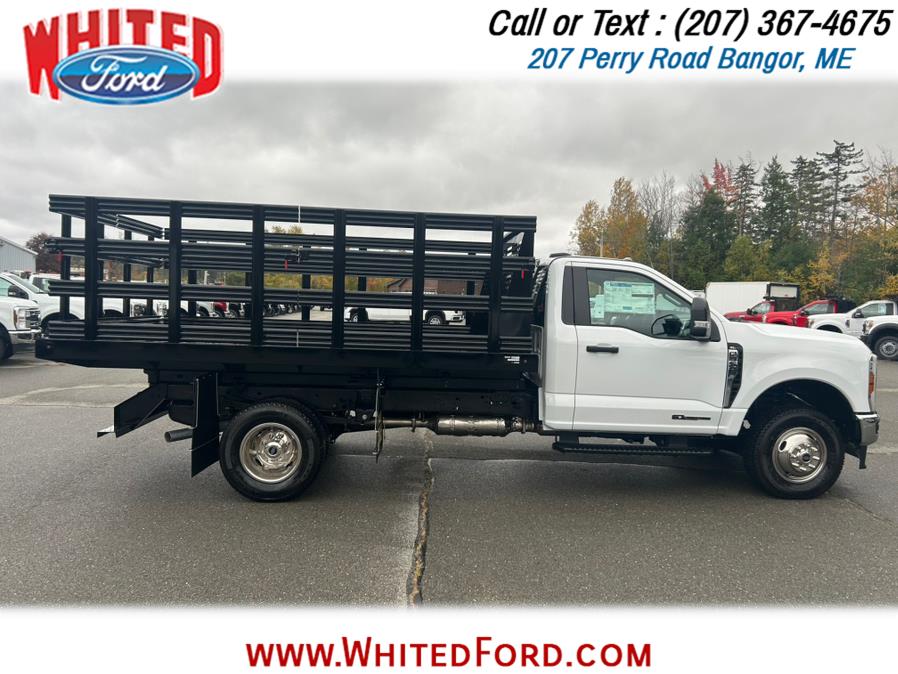 2026 Ford Super Duty F-350 DRW XL 4WD Reg Cab 12' Dumping Rack Body, available for sale in Bangor, Maine | Whited Ford. Bangor, Maine 2026 Ford Super Duty F-350 DRW XL 4WD Reg Cab 12' Dumping Rack Body, available for sale in Bangor, Maine | Whited Ford. Bangor, Maine