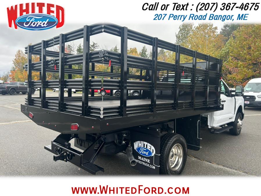 2026 Ford Super Duty F-350 DRW XL 4WD Reg Cab 12' Dumping Rack Body, available for sale in Bangor, Maine | Whited Ford. Bangor, Maine 2026 Ford Super Duty F-350 DRW XL 4WD Reg Cab 12' Dumping Rack Body, available for sale in Bangor, Maine | Whited Ford. Bangor, Maine