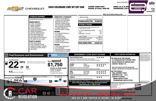 2020 Chevrolet Colorado 2WD Work Truck EXT CAB 128'', available for sale in Avenel, New Jersey | Car Revolution. Avenel, New Jersey 2020 Chevrolet Colorado 2WD Work Truck EXT CAB 128'', available for sale in Avenel, New Jersey | Car Revolution. Avenel, New Jersey
