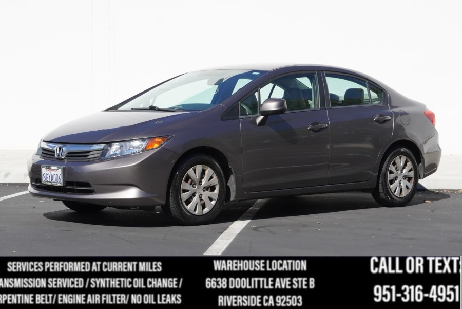 2012 Honda Civic Sdn LX 4dr Auto LX, available for sale in Riverside, California | Big Timin Motors LLC. Riverside, California 2012 Honda Civic Sdn LX 4dr Auto LX, available for sale in Riverside, California | Big Timin Motors LLC. Riverside, California
