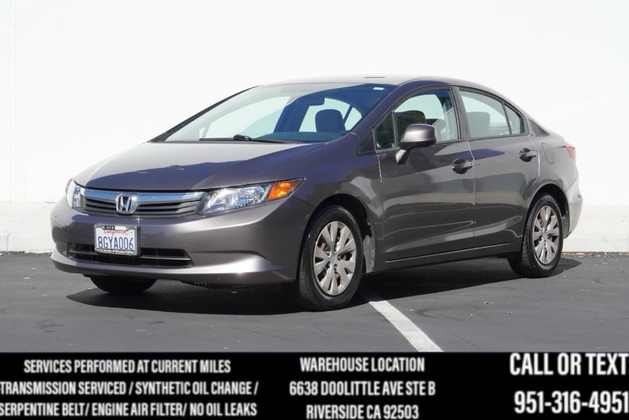 2012 Honda Civic Sdn LX 4dr Auto LX, available for sale in Riverside, California | Big Timin Motors LLC. Riverside, California 2012 Honda Civic Sdn LX 4dr Auto LX, available for sale in Riverside, California | Big Timin Motors LLC. Riverside, California