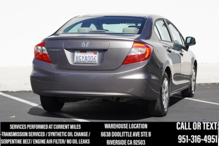 2012 Honda Civic Sdn LX 4dr Auto LX, available for sale in Riverside, California | Big Timin Motors LLC. Riverside, California 2012 Honda Civic Sdn LX 4dr Auto LX, available for sale in Riverside, California | Big Timin Motors LLC. Riverside, California