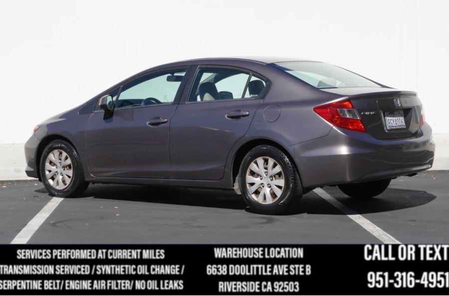 2012 Honda Civic Sdn LX 4dr Auto LX, available for sale in Riverside, California | Big Timin Motors LLC. Riverside, California 2012 Honda Civic Sdn LX 4dr Auto LX, available for sale in Riverside, California | Big Timin Motors LLC. Riverside, California