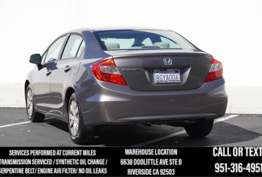 2012 Honda Civic Sdn LX 4dr Auto LX, available for sale in Riverside, California | Big Timin Motors LLC. Riverside, California 2012 Honda Civic Sdn LX 4dr Auto LX, available for sale in Riverside, California | Big Timin Motors LLC. Riverside, California