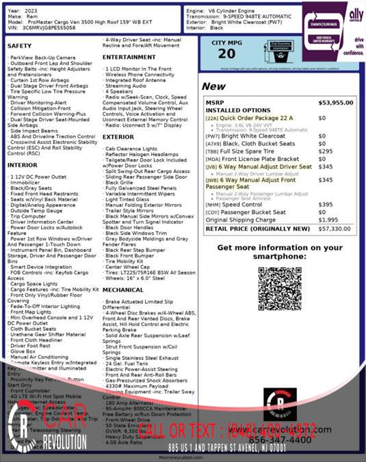 2023 Ram Promaster 3500 High Roof 3500 159'' WB EXT, available for sale in Avenel, New Jersey | Car Revolution. Avenel, New Jersey 2023 Ram Promaster 3500 High Roof 3500 159'' WB EXT, available for sale in Avenel, New Jersey | Car Revolution. Avenel, New Jersey