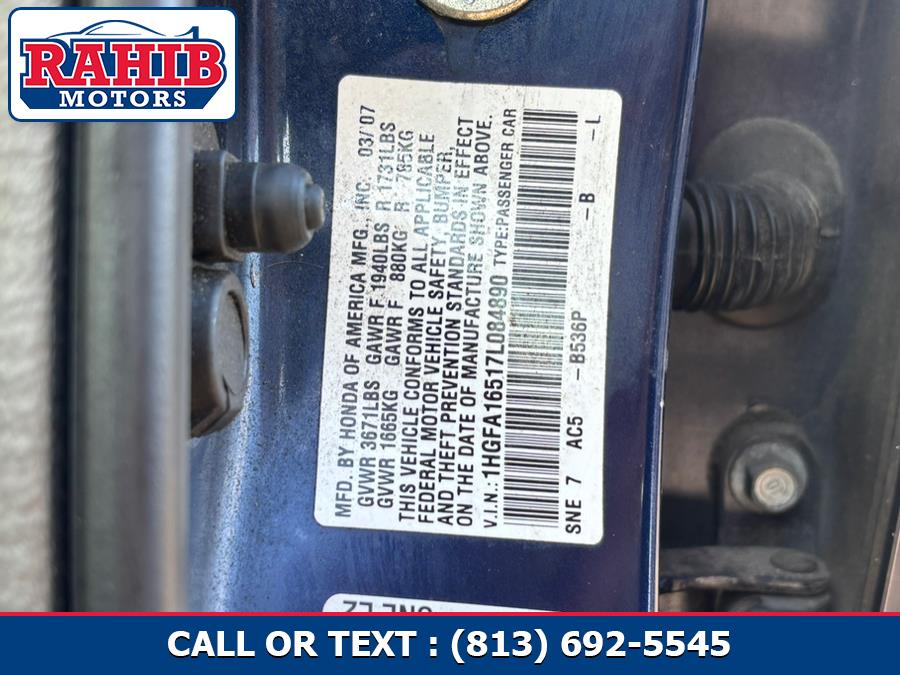 2007 Honda Civic Sdn 4dr AT LX, available for sale in Orlando, Florida | RAHIB INC. Orlando, Florida 2007 Honda Civic Sdn 4dr AT LX, available for sale in Orlando, Florida | RAHIB INC. Orlando, Florida