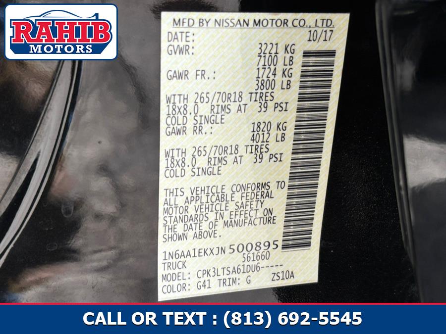 2018 Nissan Titan 4x2 Crew Cab SV, available for sale in Orlando, Florida | RAHIB INC. Orlando, Florida 2018 Nissan Titan 4x2 Crew Cab SV, available for sale in Orlando, Florida | RAHIB INC. Orlando, Florida