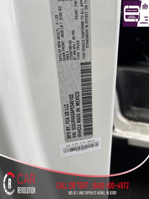 2023 Ram Promaster 1500 Low Roof WB, available for sale in Avenel, New Jersey | Car Revolution. Avenel, New Jersey 2023 Ram Promaster 1500 Low Roof WB, available for sale in Avenel, New Jersey | Car Revolution. Avenel, New Jersey