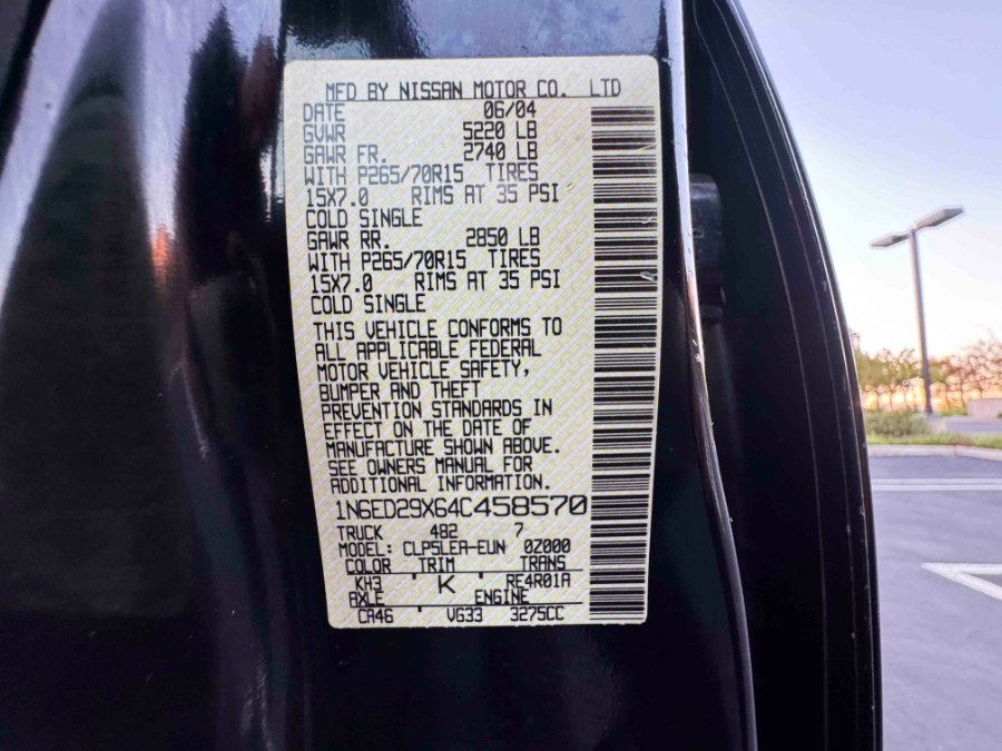 2004 Nissan Frontier 2WD XE Crew Cab V6 Automatic Long Bed, available for sale in Lake Forest, California | Pacific Green Line. Lake Forest, California 2004 Nissan Frontier 2WD XE Crew Cab V6 Automatic Long Bed, available for sale in Lake Forest, California | Pacific Green Line. Lake Forest, California