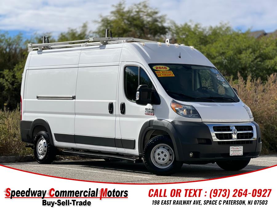 2018 Ram ProMaster Cargo Van Partition/Shelves/Roof Rack/2500 High Roof 159" WB, available for sale in Paterson, New Jersey | Speedway Commercial Motors LLC. Paterson, New Jersey 2018 Ram ProMaster Cargo Van Partition/Shelves/Roof Rack/2500 High Roof 159" WB, available for sale in Paterson, New Jersey | Speedway Commercial Motors LLC. Paterson, New Jersey